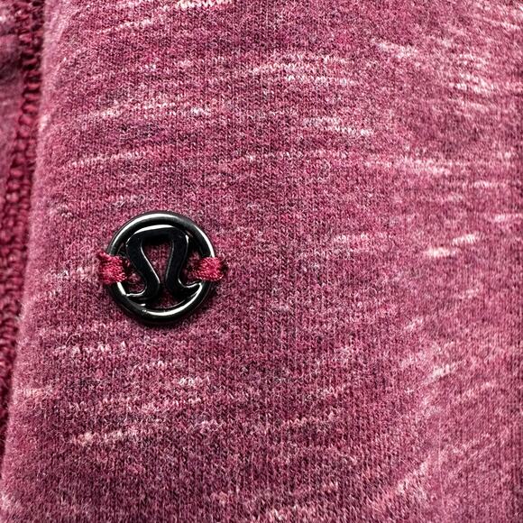 Lululemon Find Your Centre Wrap Hoodie Heathered Marled Rust Berry 4 Burgundy - Picture 12 of 14